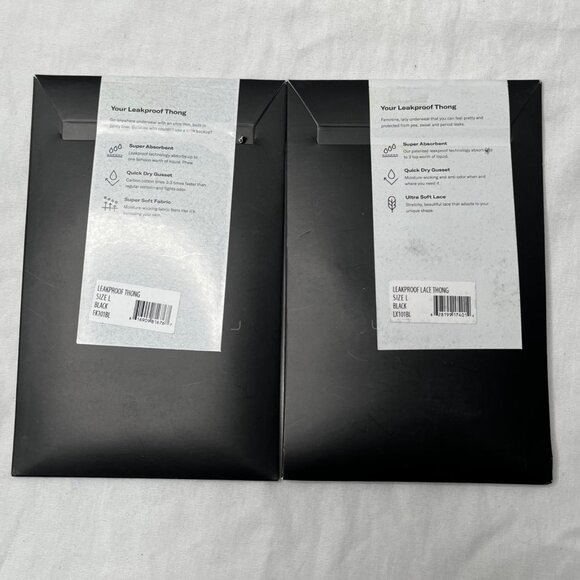 Knix Leakproof Black Thong Underwear Size L two pack - Picture 3 of 3